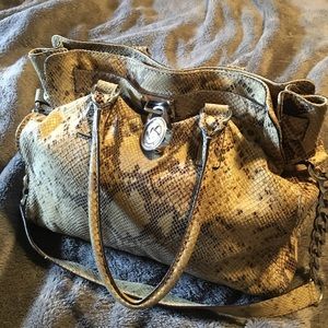 Michael Kors snake print purse large! AUTHENTIC